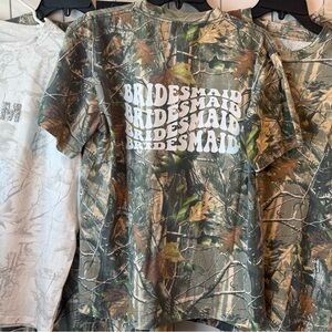 Bridesmaid Camo Shirt with Tags
